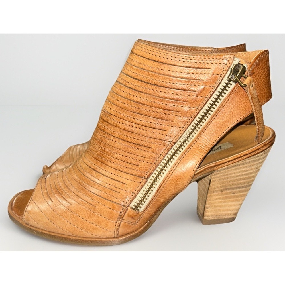 Paul Green Cayenne Peep Toe Slingback Bootie Sandals Toffee Brown Size 6 - Picture 3 of 8